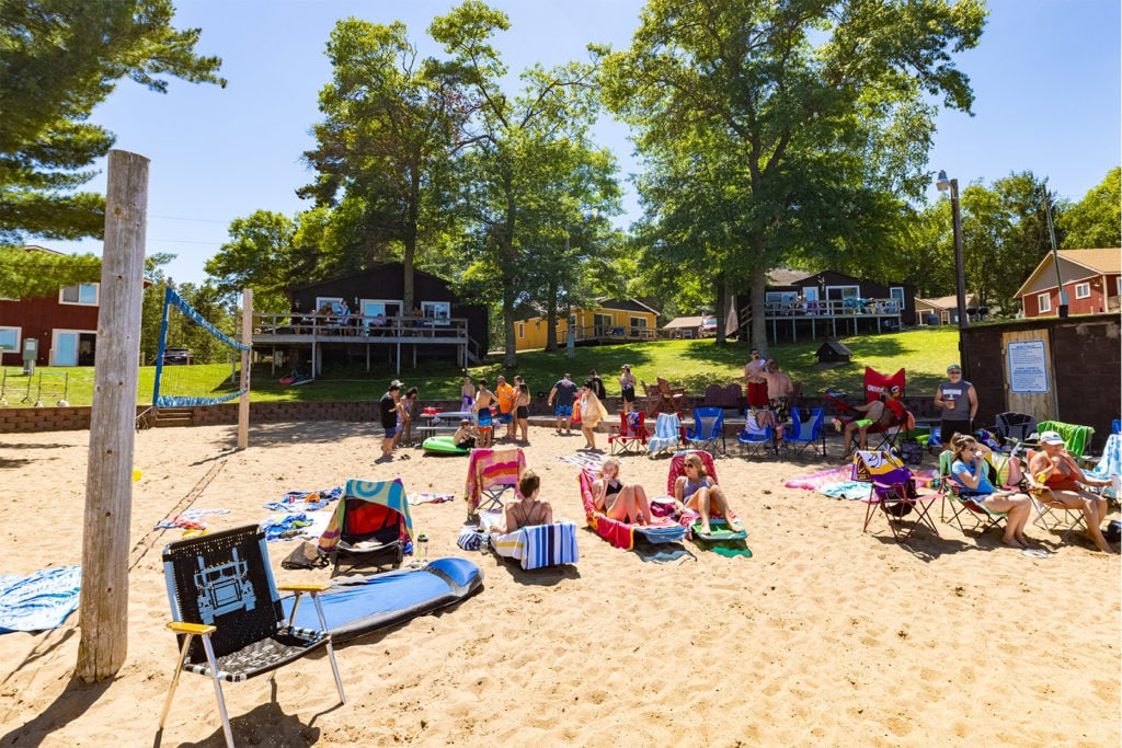 people at beach