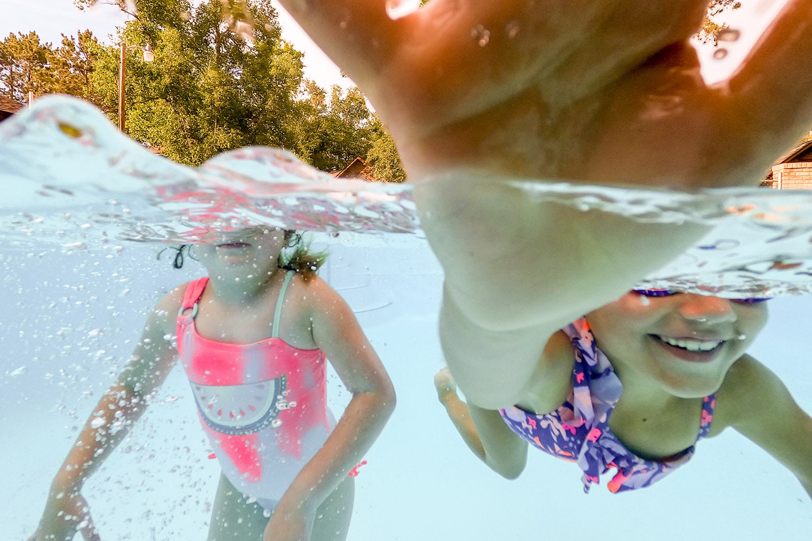 girls swimming