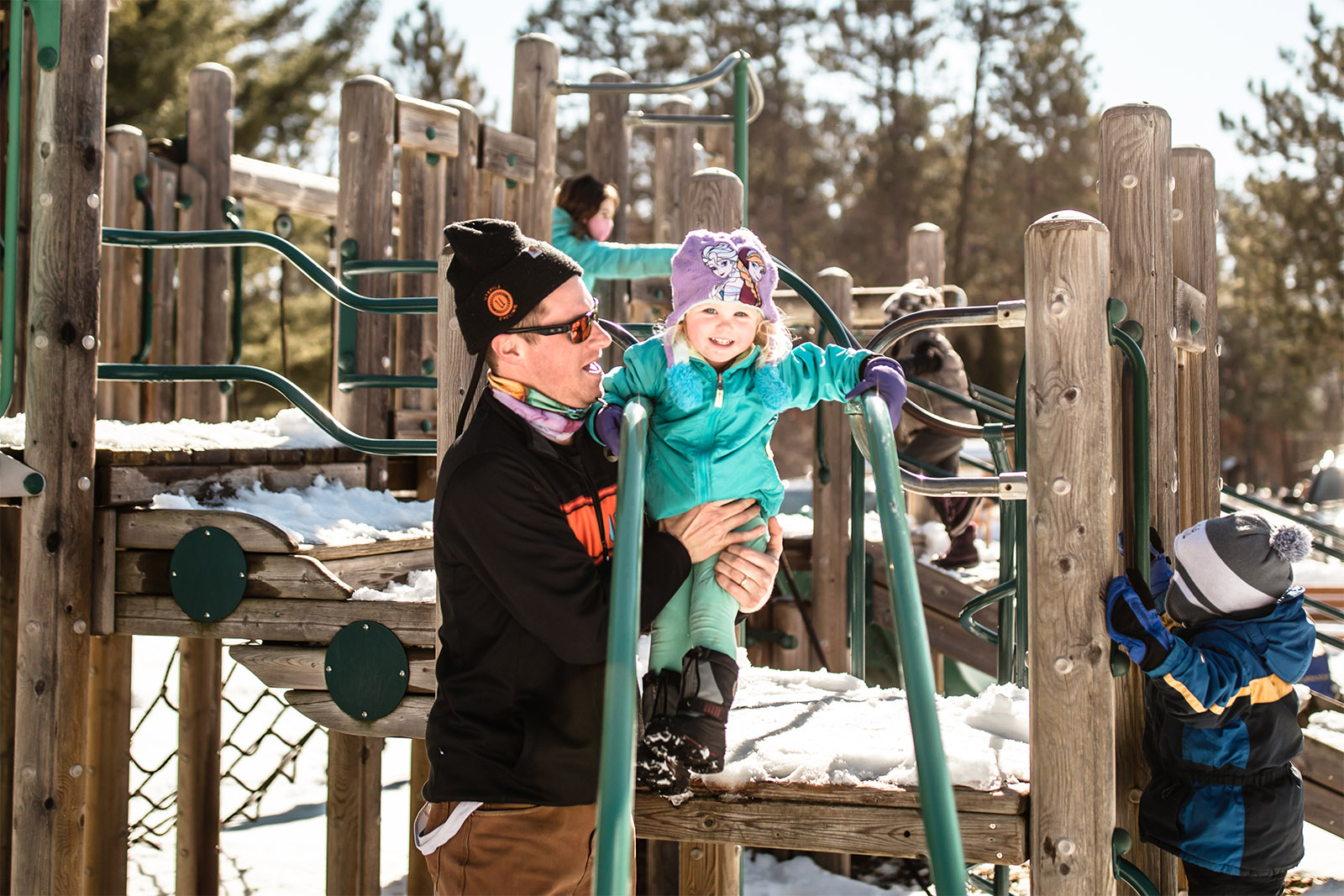 Dad and daughter playground