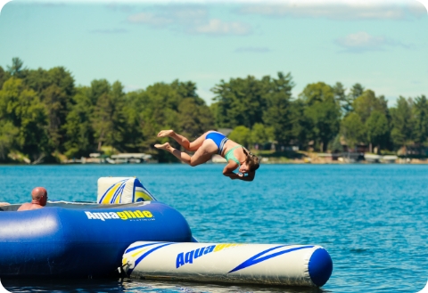 Boating on the whitefish chain of lakes